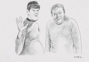 The Star Trek lads. Spok pregnant.
