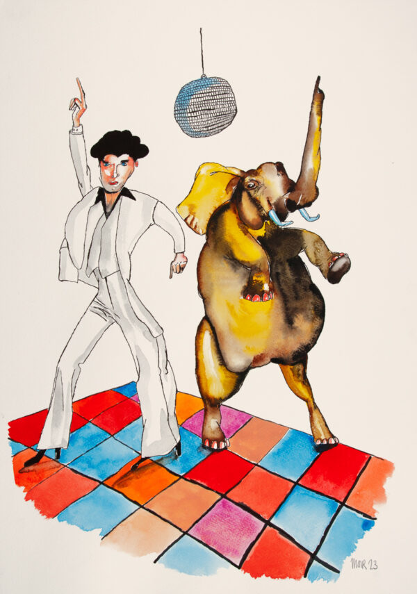 John and his dancing Elephant