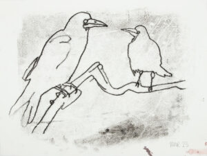 Crows Monoprint 1