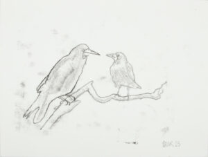 Crows Monoprint 3