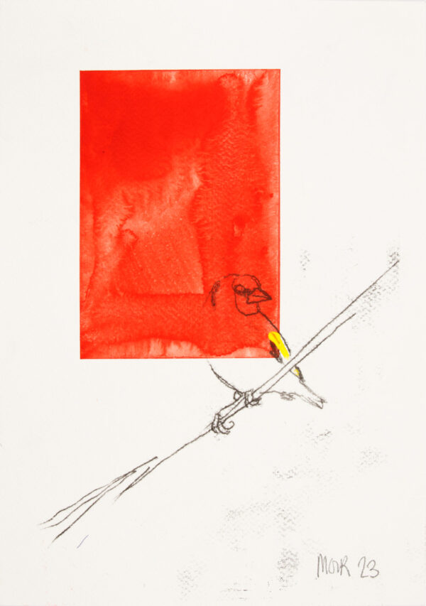 Goldfinch Monoprint