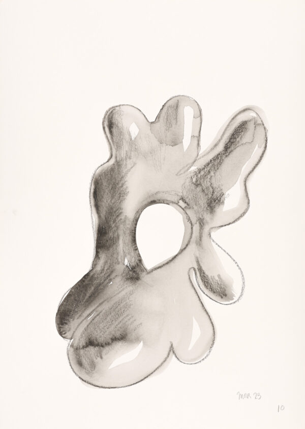 Tall Hatted Cowboy with Long Chin Touching Hummingbird and Dissolving into Amoeba - Phase 10