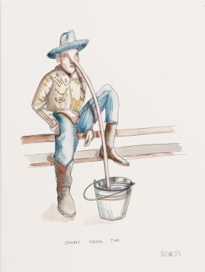 Cowboy Feeding Time