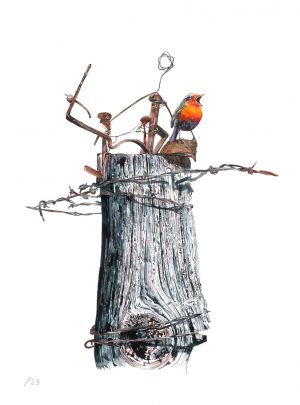 Robin on post